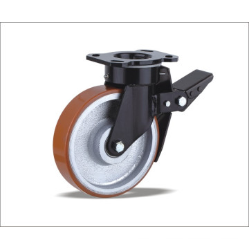 Roulette pivotante avec roue en polyuréthane